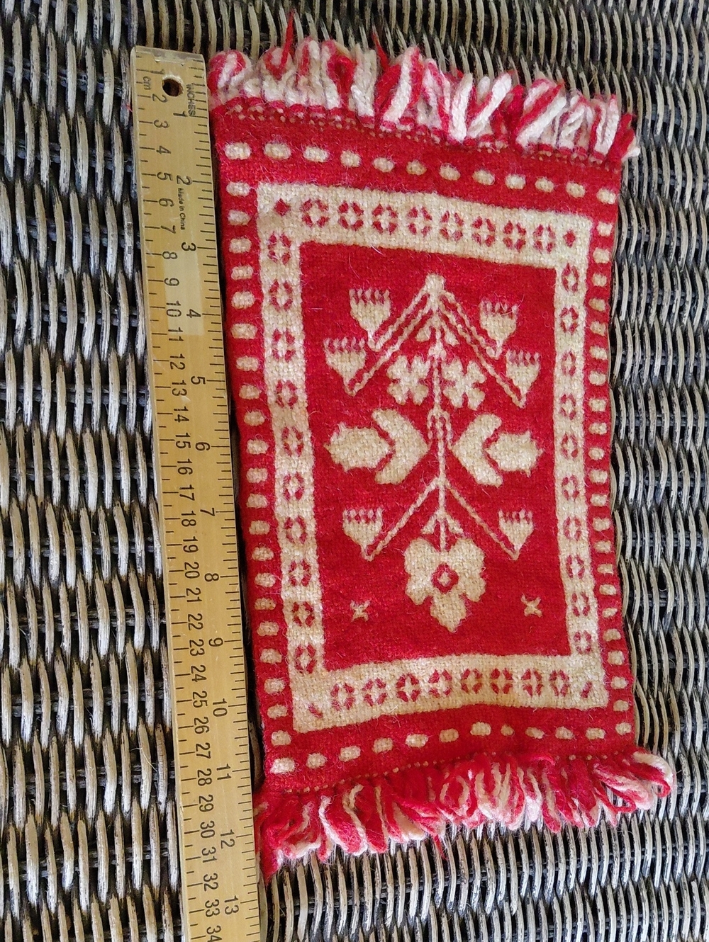 Vintage Handmade Mini Rug - Picture 4 of 8